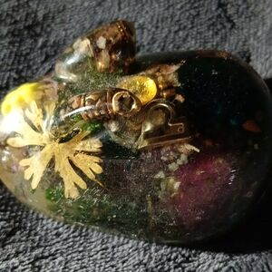 Handcrafted Resin Paperweight with Embedded Elements
